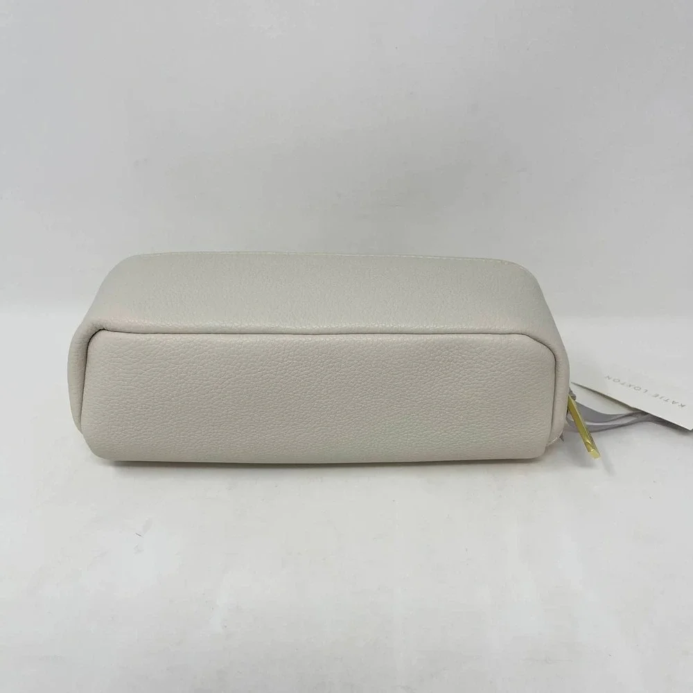 Katie Loxton Small Fold Out Makeup Toiletry Bag Off White Gold Zipper Long